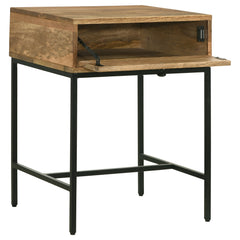 Stephie 2-piece Square Coffee and End Table Set Honey Brown