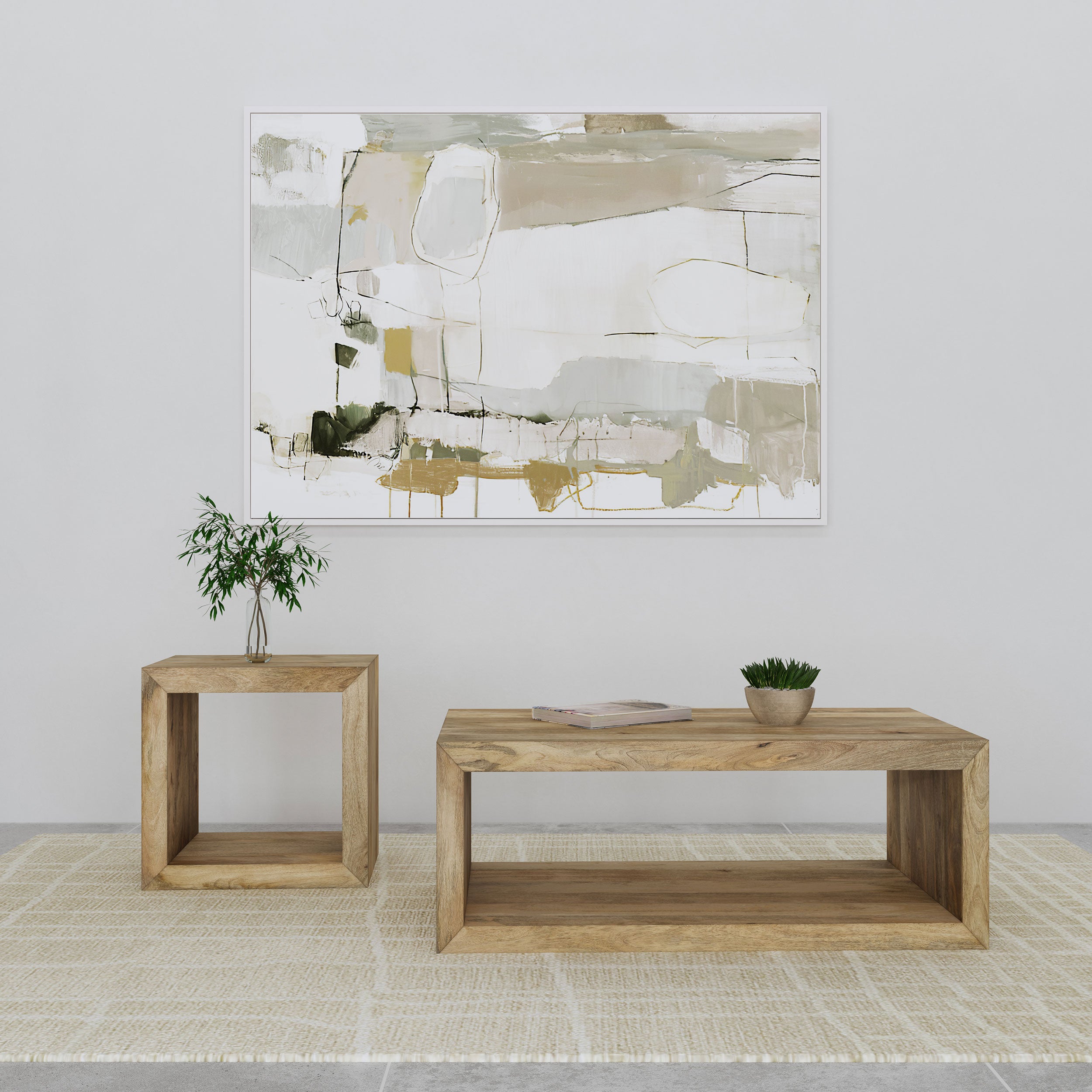 Orleans Furniture - Coaster - Benton 2-piece Solid Mango Coffee and End Table Set Natural - 704838-S2