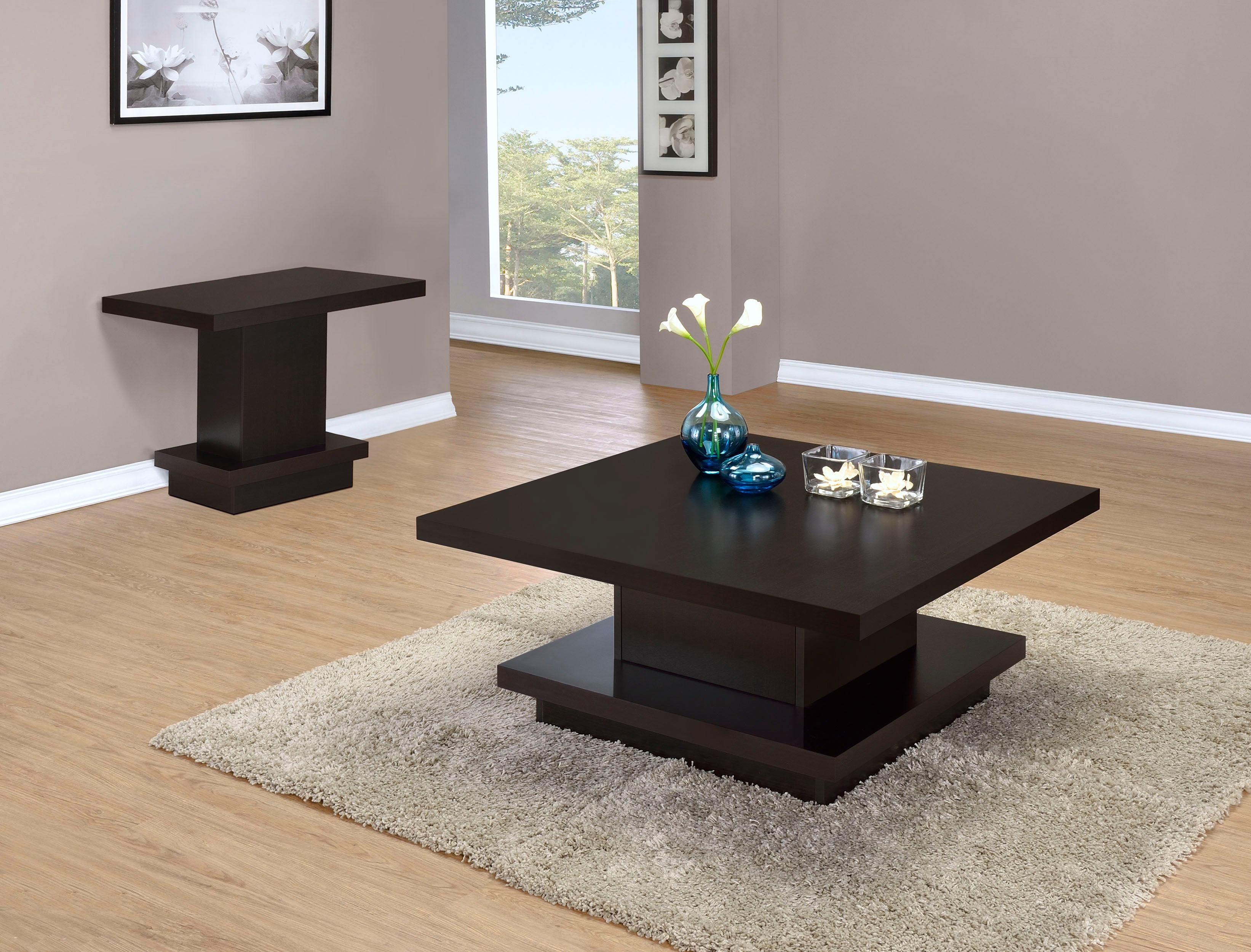 Orleans Furniture - Coaster - Reston 2-piece Square Coffee and End Table Set Cappuccino - 705168-S2