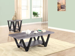 Orleans Furniture - Coaster - Stevens 2-piece Rectangular Coffee and End Table Set Grey - 705398-S2