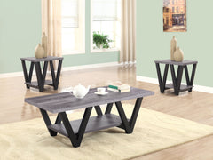 Orleans Furniture - Coaster - Stevens 3-piece Rectangular Coffee and End Table Set Grey - 705398-S3