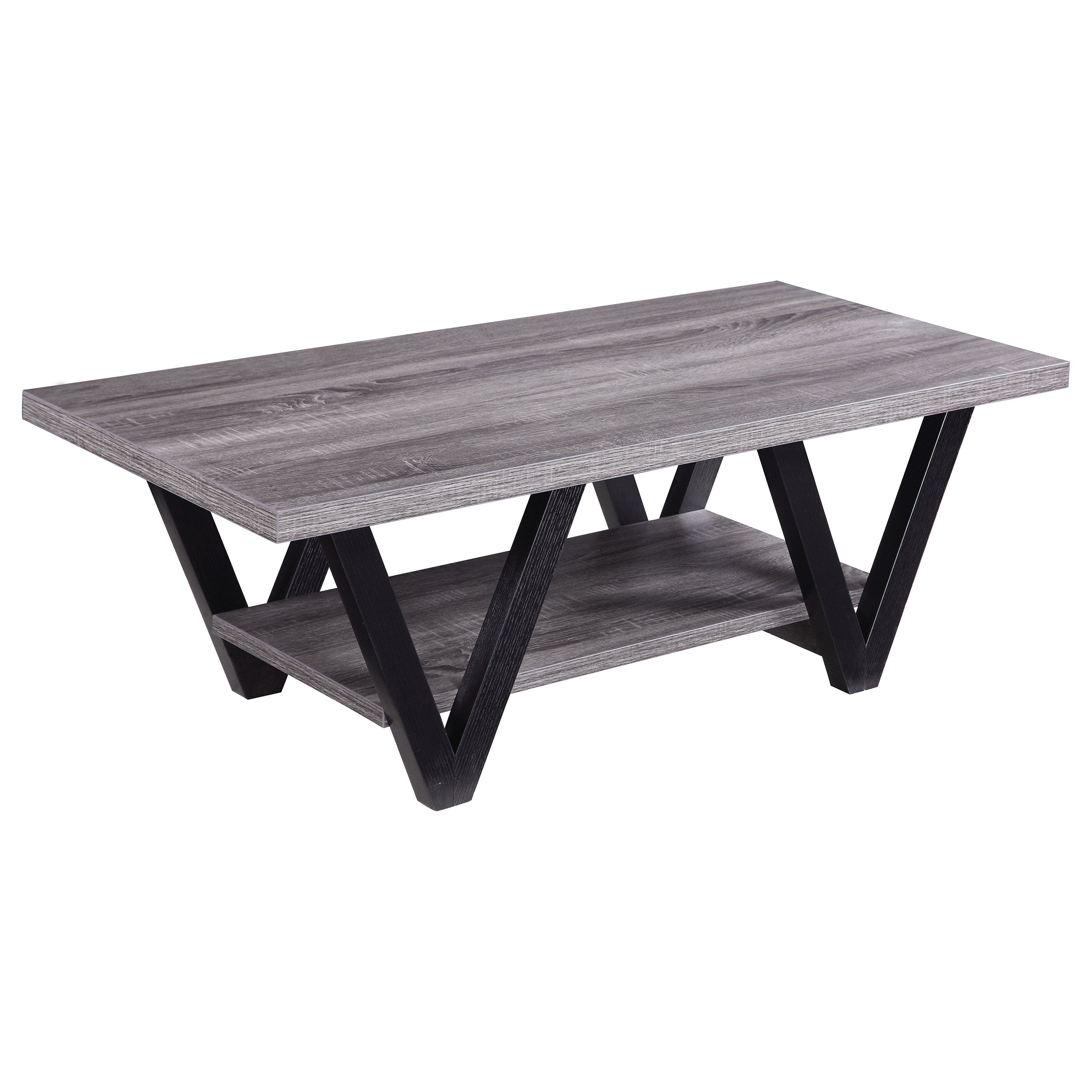 Orleans Furniture - Coaster - Stevens Engineered Wood Coffee Table Antique Grey and Black - 705398