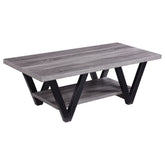 Orleans Furniture - Coaster - Stevens Engineered Wood Coffee Table Antique Grey and Black - 705398