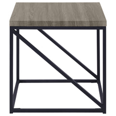 Birdie Square Engineered Wood End Table Sonoma Grey