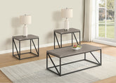 Orleans Furniture - Coaster - Birdie 3-piece Coffee and End Table Set Sonoma Grey - 705618-S3