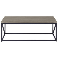 Birdie Rectangular Engineered Wood Coffee Table Sonoma Grey