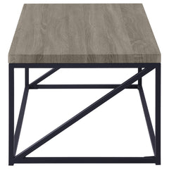 Birdie Rectangular Engineered Wood Coffee Table Sonoma Grey