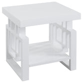 Orleans Furniture - Coaster - Schmitt Rectangular Side End Table White High Gloss - 705707
