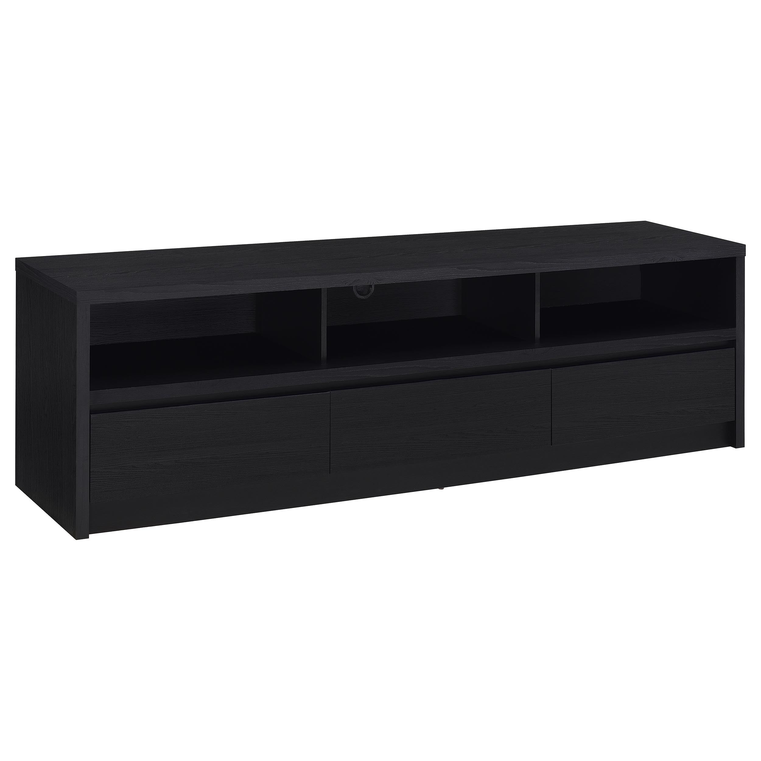Orleans Furniture - Coaster - Rutland 78-inch 3-drawer TV Stand Media Console Black - 705803