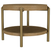 Orleans Furniture - Coaster - Arini Round End Side Table With Storage Shelf Sand Wash - 706187