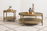 Orleans Furniture - Coaster - Arini 2-piece Round Coffee and End Table Set Sand Wash - 706188-S2