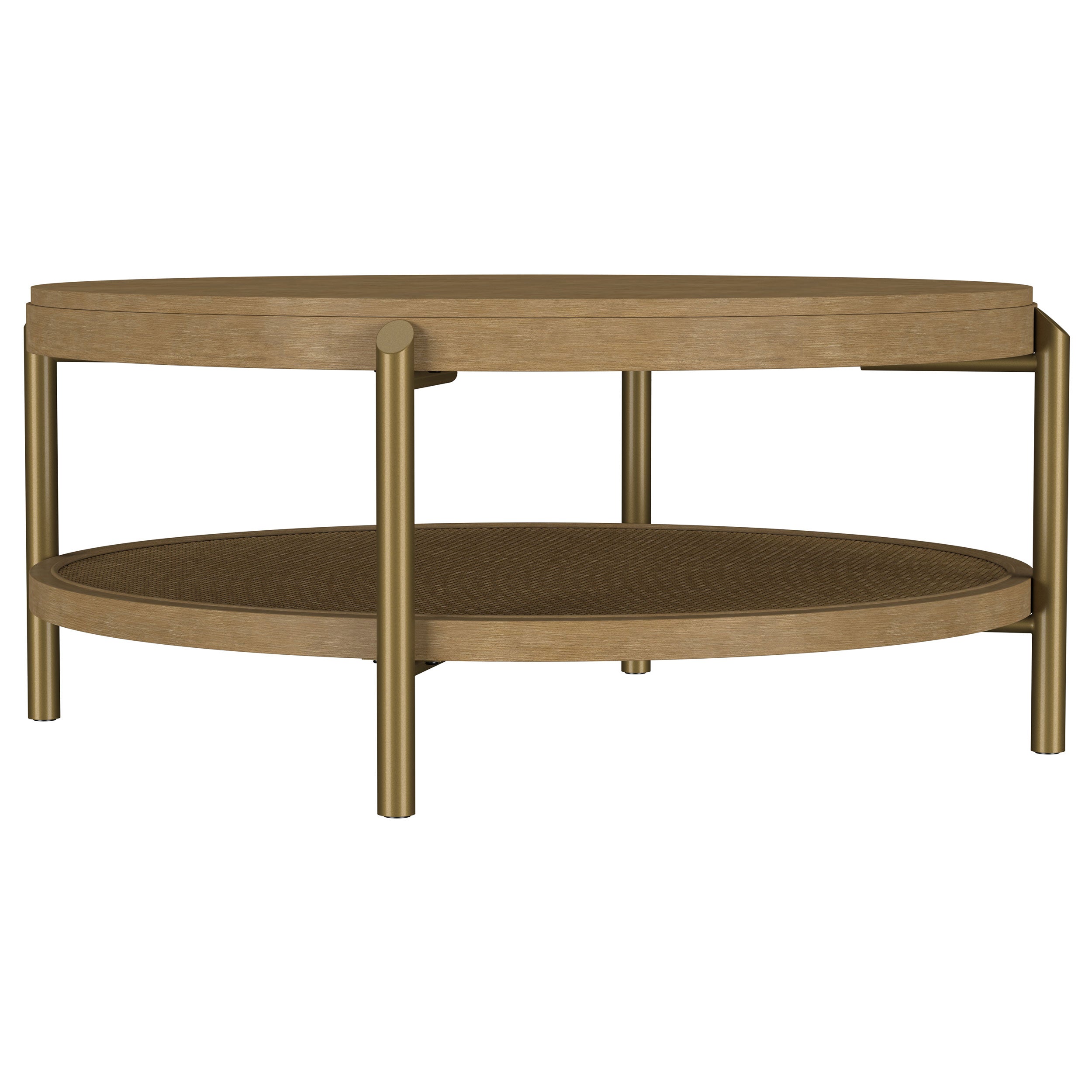 Orleans Furniture - Coaster - Arini Round Coffee Table With Storage Shelf Sand Wash - 706188