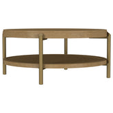 Orleans Furniture - Coaster - Arini Round Coffee Table With Storage Shelf Sand Wash - 706188