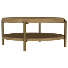 Orleans Furniture - Coaster - Arini Round Coffee Table With Storage Shelf Sand Wash - 706188