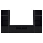 Orleans Furniture - Coaster - Winfield 3-piece Entertainment Center 78-inch TV Stand Black - 706223-SET