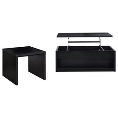 Knapp 2-piece Lift Top Coffee Table Set Black
