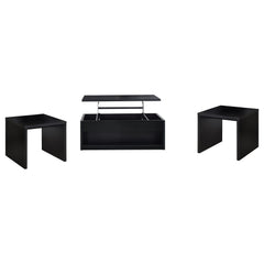Knapp 3-piece Lift Top Coffee Table Set Black