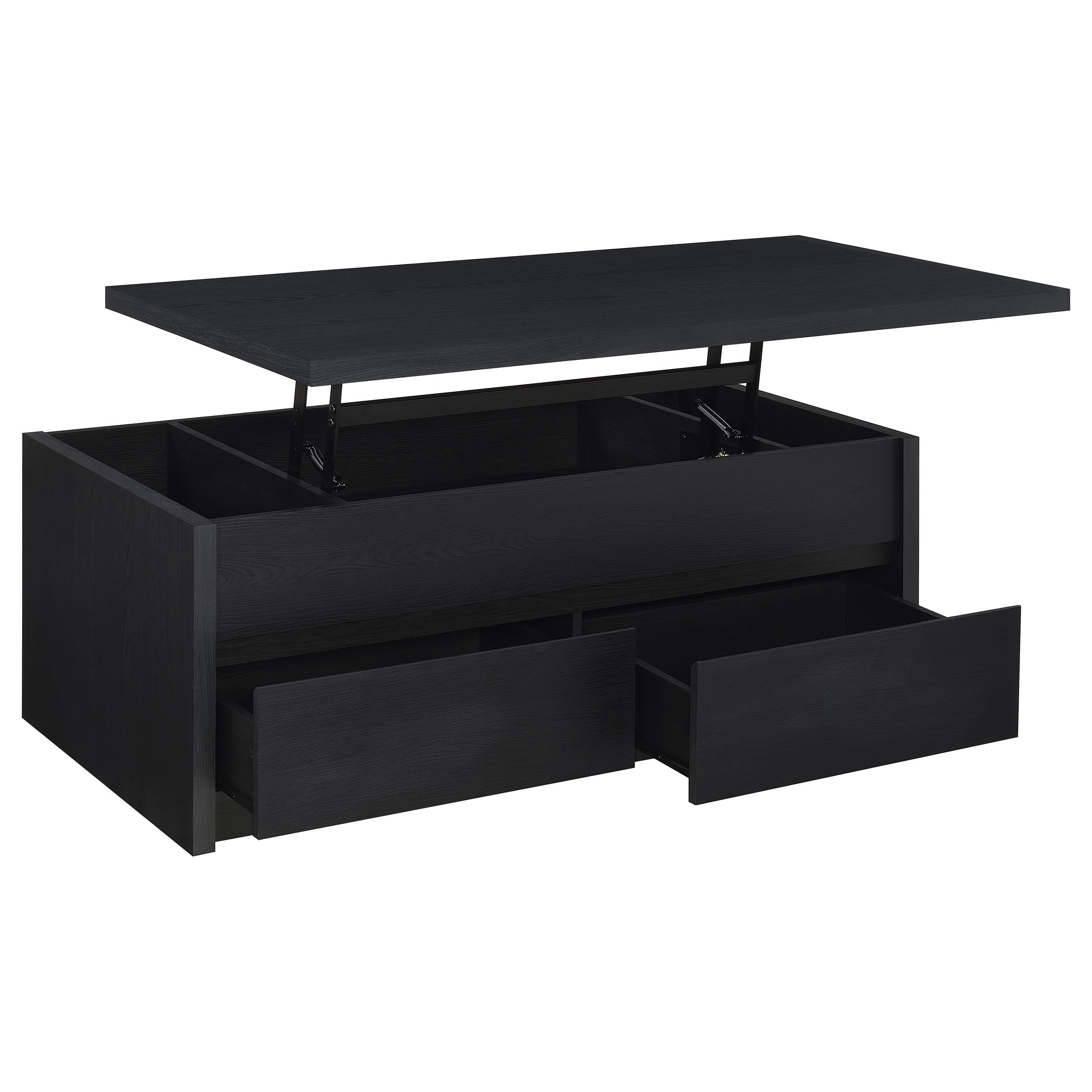 Orleans Furniture - Coaster - Knapp Lift Top Cocktail Coffee Table with Dual Drawers Black - 706228