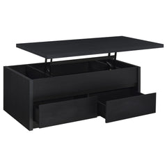 Orleans Furniture - Coaster - Knapp Lift Top Cocktail Coffee Table with Dual Drawers Black - 706228