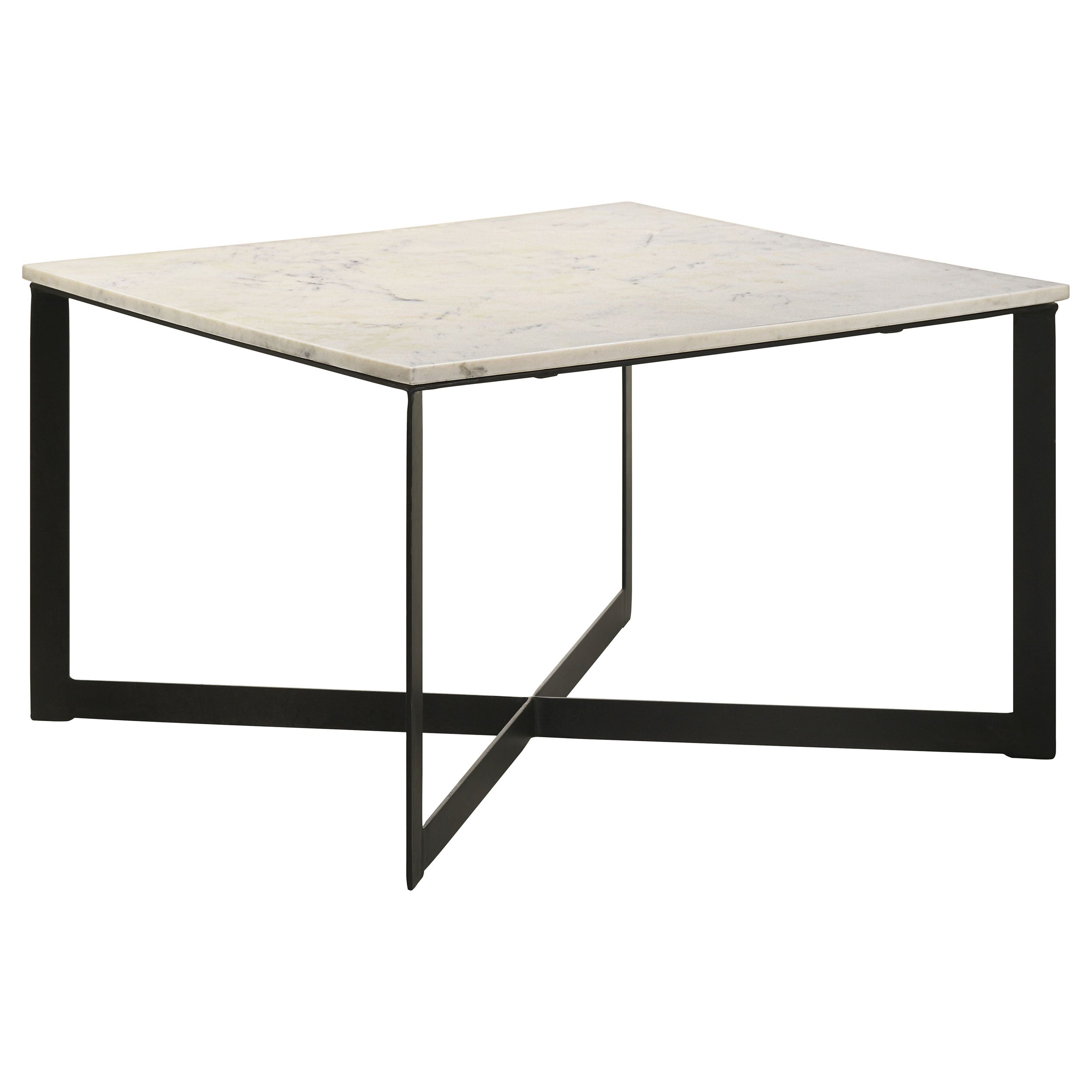 Orleans Furniture - Coaster - Tobin Square Marble Top Coffee Table White and Black - 707698