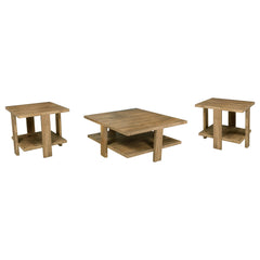 Dawn 3-piece Round Coffee and End Table Set Mango Brown