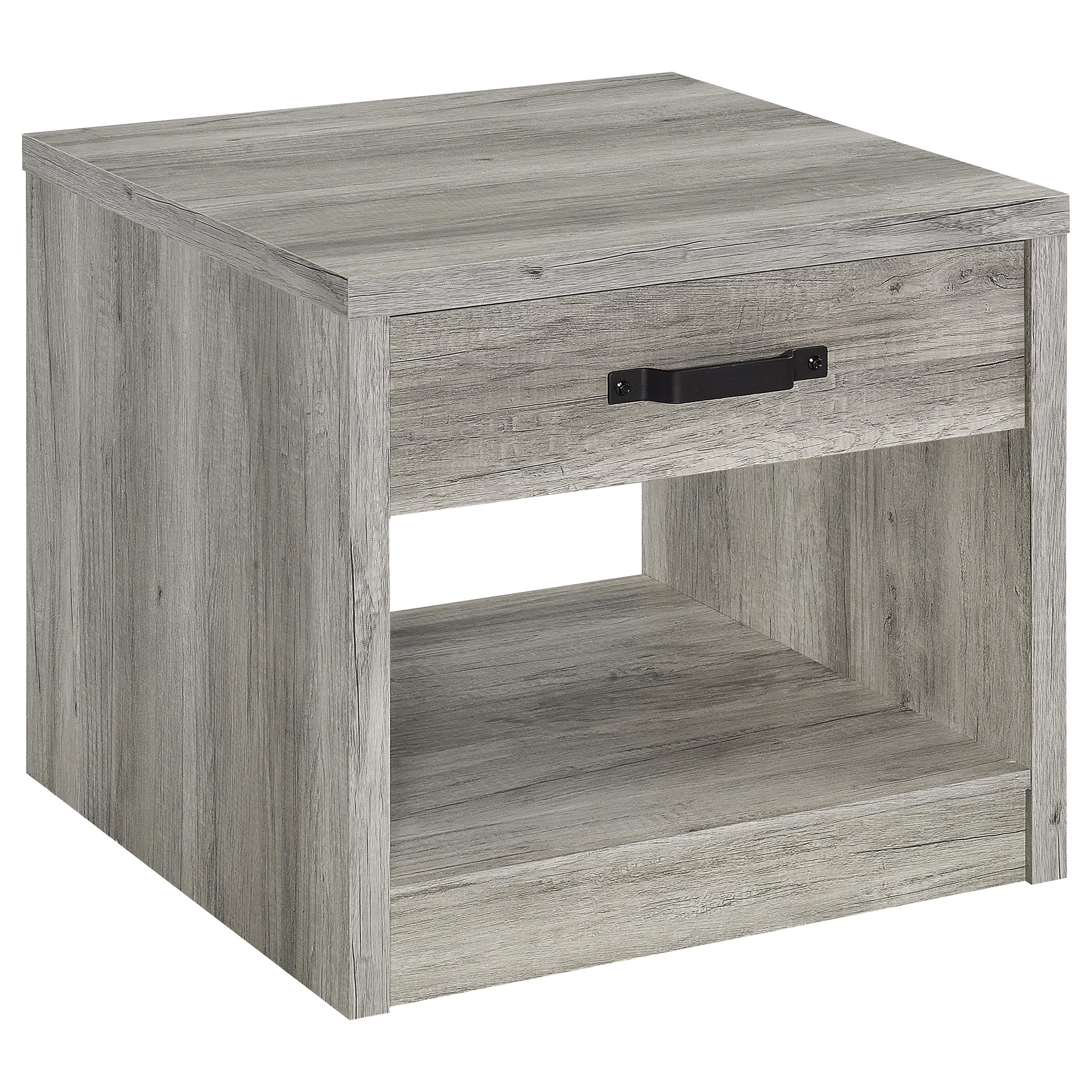 Orleans Furniture - Coaster - Felix 1-drawer Engineered Wood Side End Table Grey Driftwood - 707727