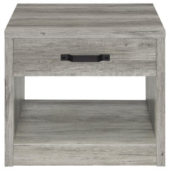 Felix 1-drawer Engineered Wood Side End Table Grey Driftwood