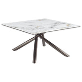 Orleans Furniture - Coaster - Carvell Square Sintered Stone Top Coffee Table Mirage White - 708138