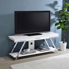 Marcia 1-drawer Wood 60-inch TV Stand White High Gloss