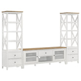 Orleans Furniture - Coaster - Hollis 3-piece 67-inch TV Stand Entertainment Center White - 708253-SET