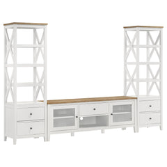 Orleans Furniture - Coaster - Hollis 3-piece 67-inch TV Stand Entertainment Center White - 708253-SET