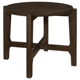 Orleans Furniture - Coaster - Cota Round Solid Wood End Table Dark Brown - 708287