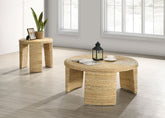 Orleans Furniture - Coaster - Artina 2-piece Rattan Coffee and End Table Set Natural - 708508-S2