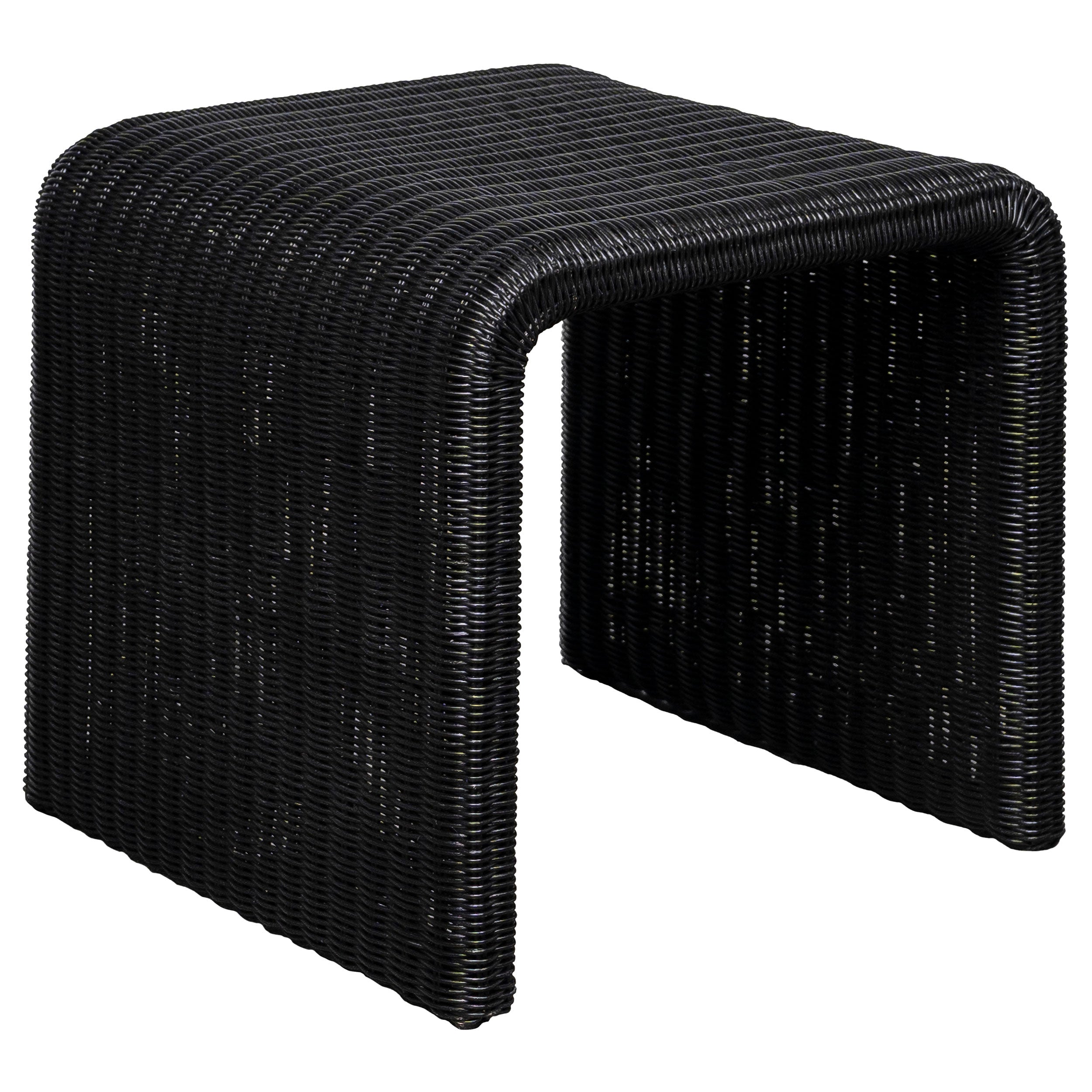 Orleans Furniture - Coaster - Cahya Woven Rattan Square End Table Black - 708517