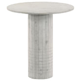 Orleans Furniture - Coaster - Astoria Round Genuine Marble Side End Table White - 709667
