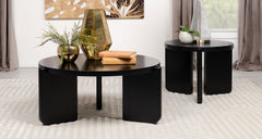 Orleans Furniture - Coaster - Cordova 2-piece Solid Wood Coffee and End Table Set Black - 709678-S2