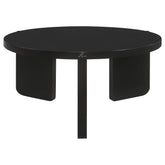 Orleans Furniture - Coaster - Cordova Round Solid Wood Coffee Table Black - 709678