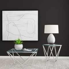 Orleans Furniture - Coaster - Brittania 2-piece Square Coffee and End Table Set Nickel - 709738-S2