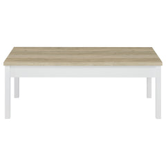 Stacie 3-piece Coffee Table Set Distressed Pine and White