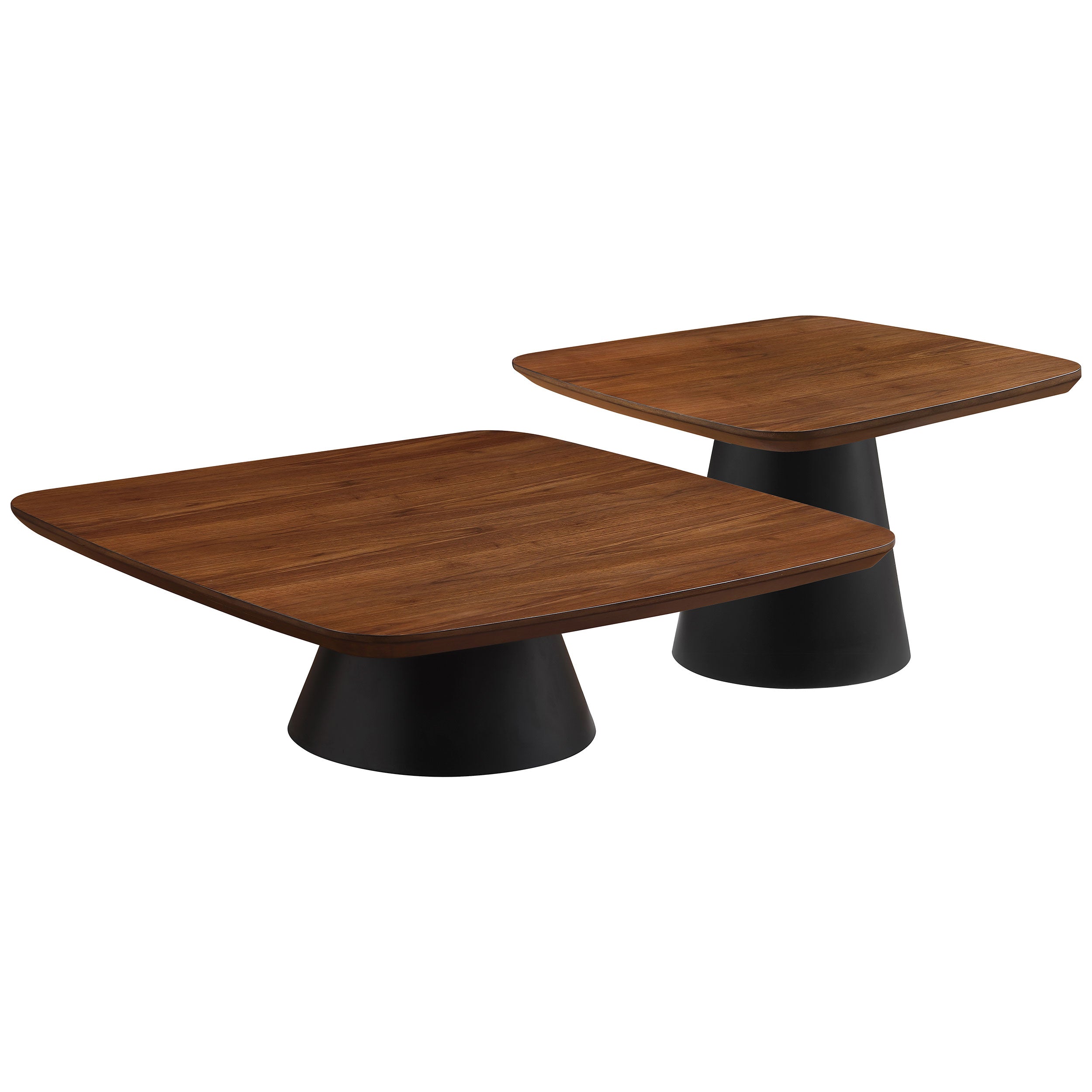 Orleans Furniture - Coaster - Eason 2-piece Coffee Table Set Walnut and Black - 710010
