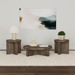 Orleans Furniture - Coaster - Kinkaid 3-piece Solid Wood Coffee and End Table Set Brown - 710138-S3