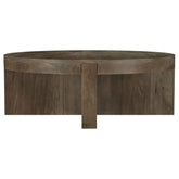 Orleans Furniture - Coaster - Kinkaid Round Solid Mango Wood Coffee Table Brown - 710138
