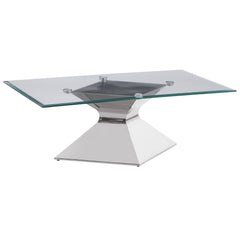 Orleans Furniture - Coaster - Jenny Glass Top Stainless Steel Coffee Table Chrome - 710208