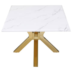 Visalia 3-piece Faux Marble Coffee and End Table Set White