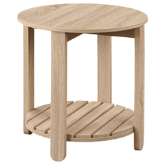 Orleans Furniture - Coaster - Fowler 1-shelf Round Engineered Wood Side End Table Natural - 710287