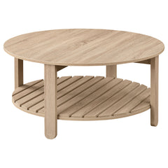 Orleans Furniture - Coaster - Fowler 1-shelf Round Engineered Wood Coffee Table Natural - 710288