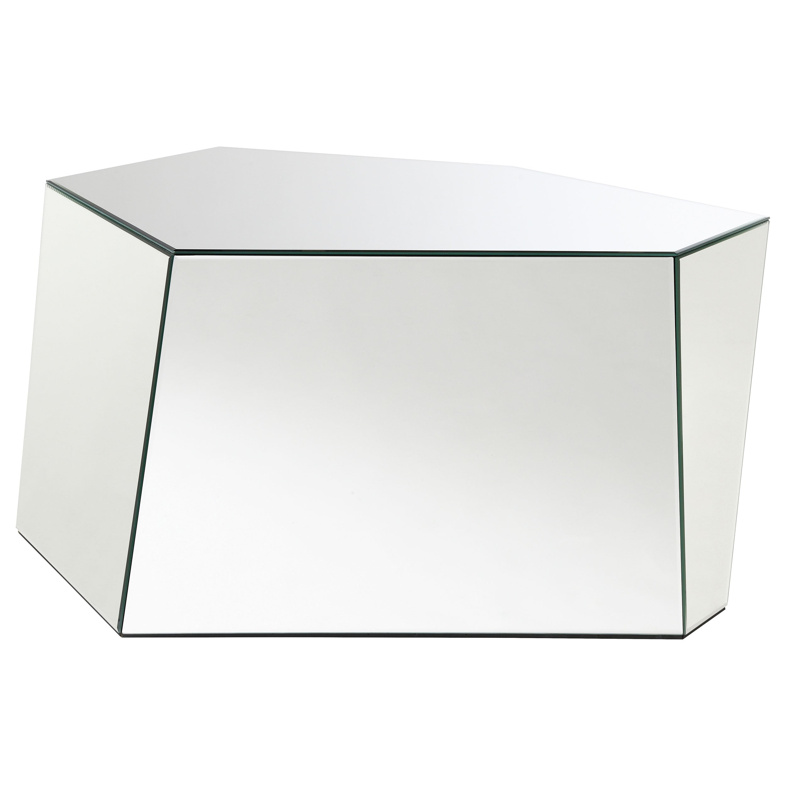 Orleans Furniture - Coaster - Capella Mirrored Abstract Geometric Coffee Table Silver - 710446