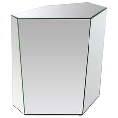 Orleans Furniture - Coaster - Capella Mirrored Abstract Geometric End Table Silver - 710447