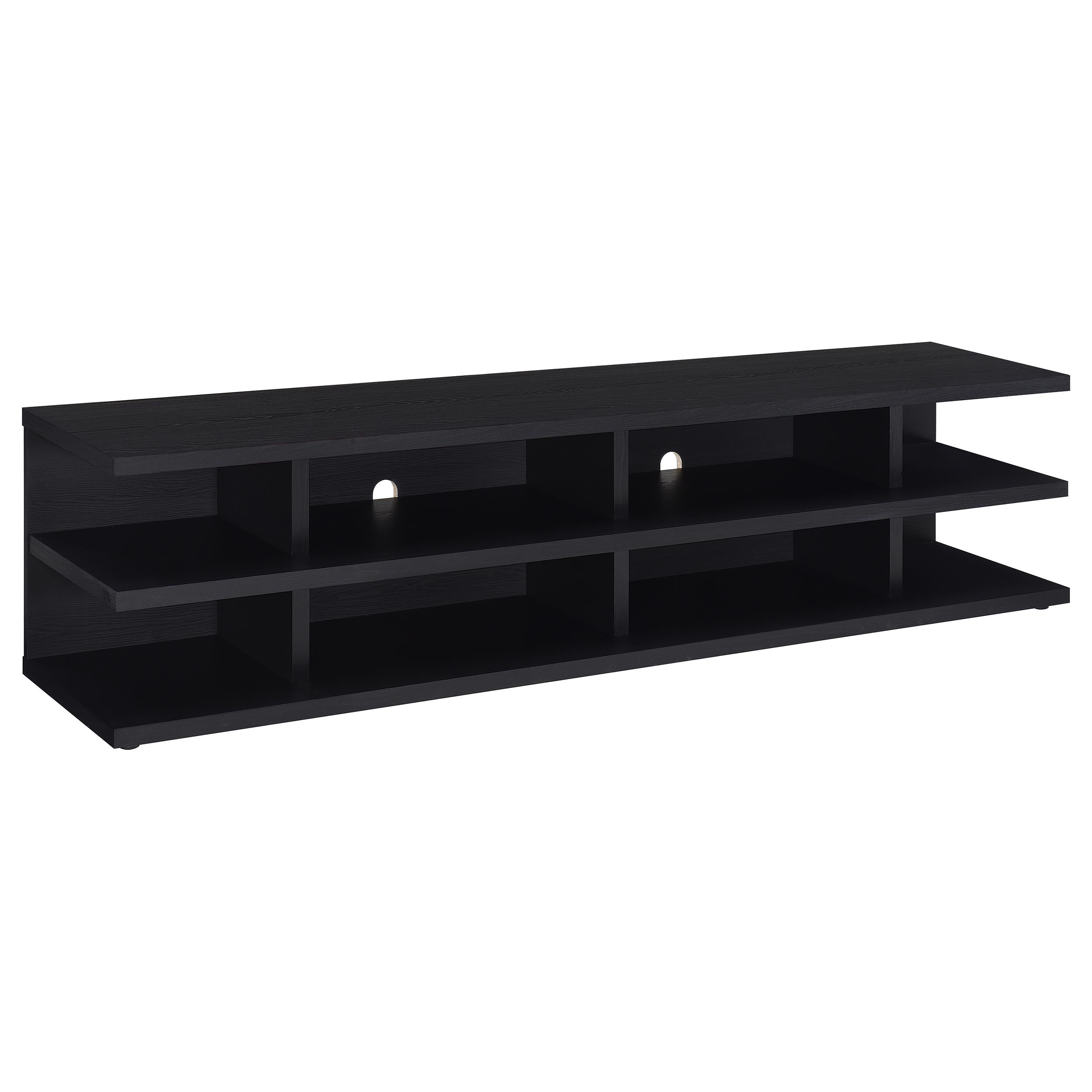 Orleans Furniture - Coaster - Cartmill 78-inch 2-tier TV Stand Media Console Black - 710533