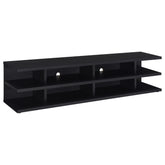 Orleans Furniture - Coaster - Cartmill 78-inch 2-tier TV Stand Media Console Black - 710533